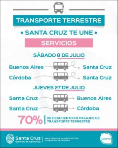 Santa Cruz Te Une: descuento en pasajes terrestres para estudiantes hacia Buenos Aires y Córdoba