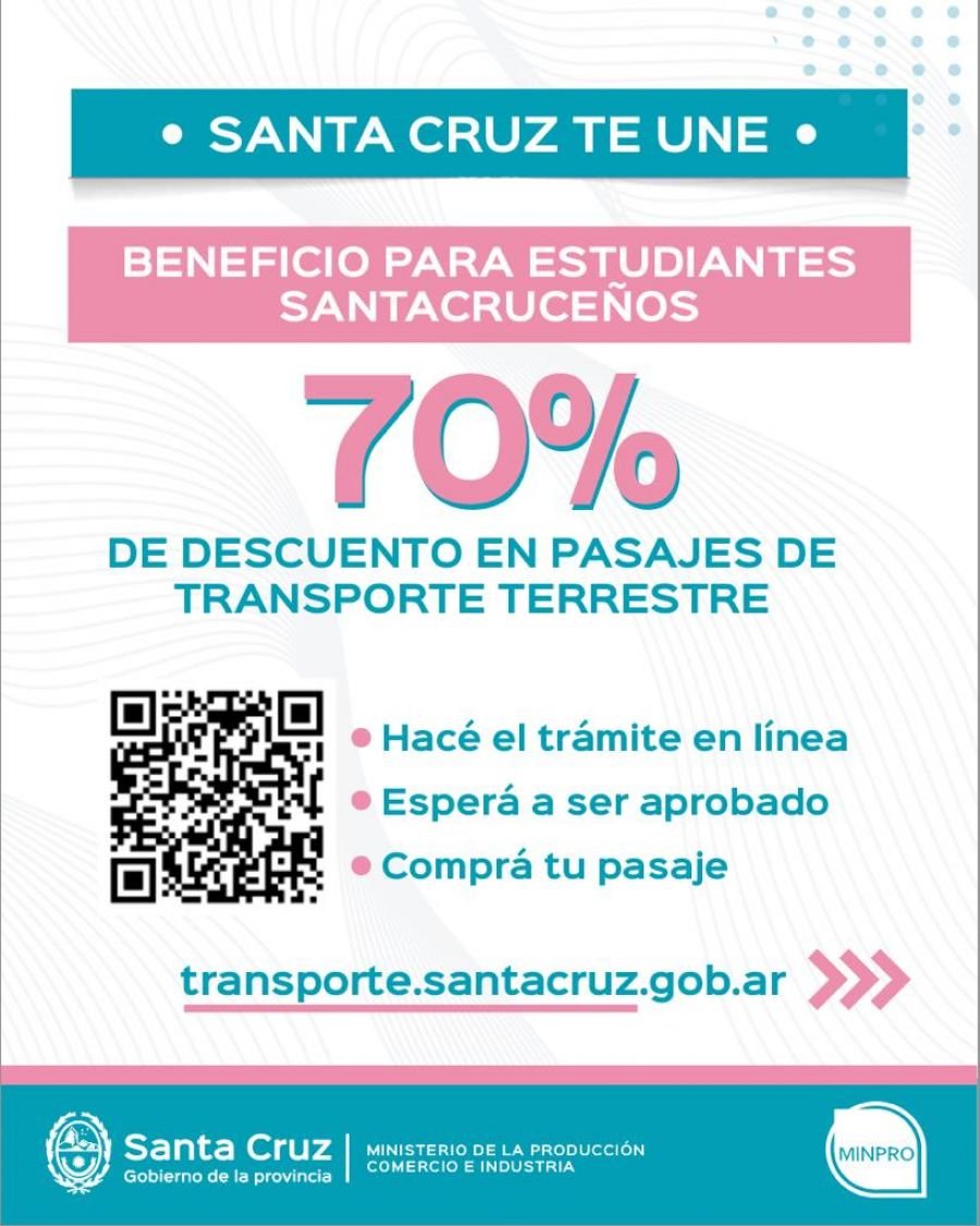 Santa Cruz Te Une: descuento en pasajes terrestres para estudiantes hacia Buenos Aires y Córdoba
