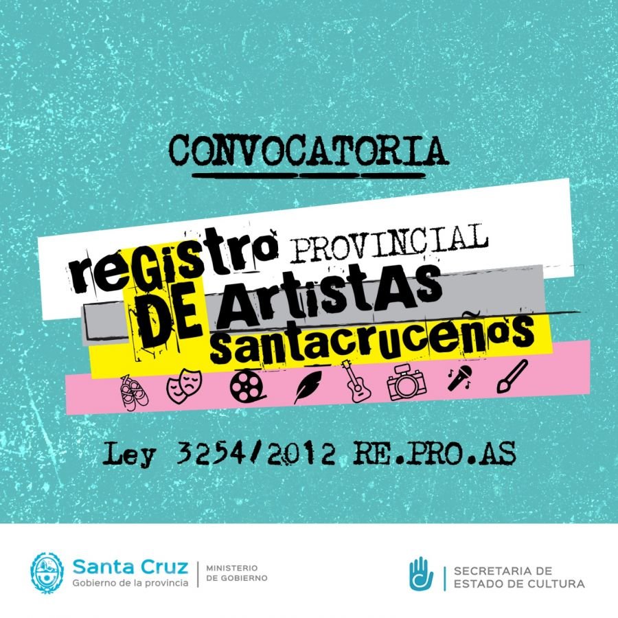 Se encuentra abierta la inscripción al registro de la Cartera Cultural