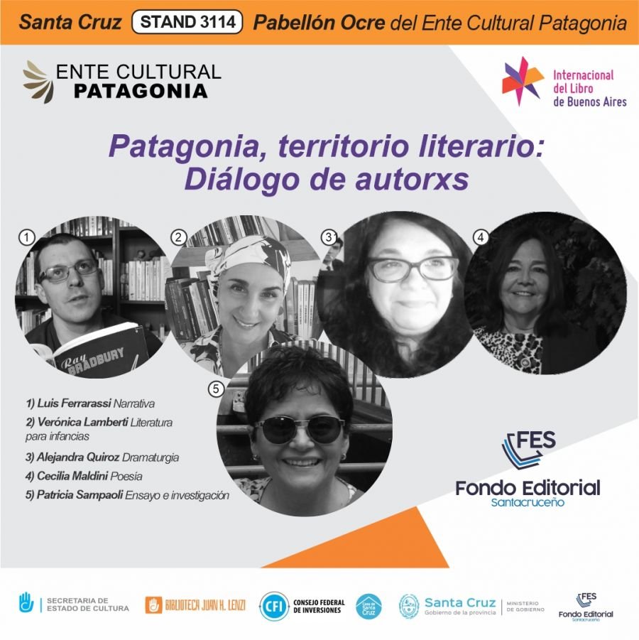 Habrá cinco mesas de diálogo de autores patagónicos en la Feria Internacional del Libro