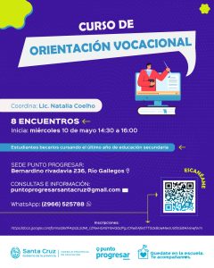 Invitan a participar del Curso de Orientación Vocacional