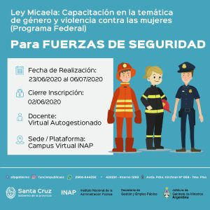 Inscripciones abiertas para capacitaciones sobre la temática de género y violencia contra las mujeres