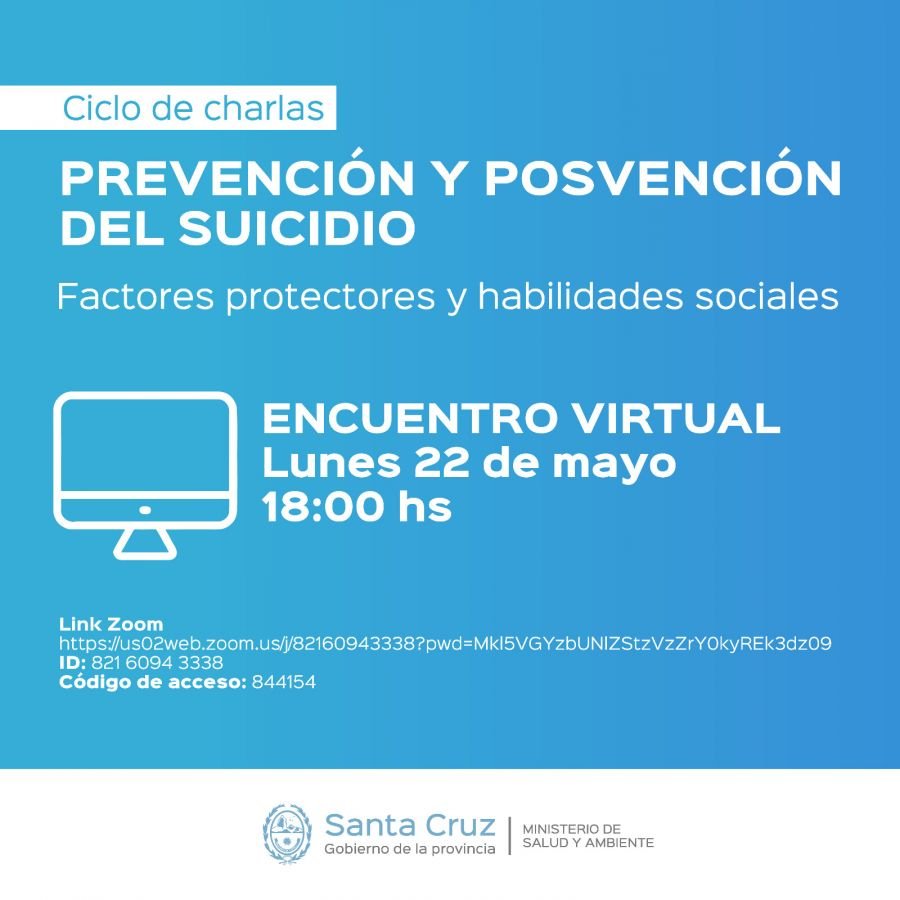 Continúa el ciclo de charlas sobre prevención y posvención del suicidio