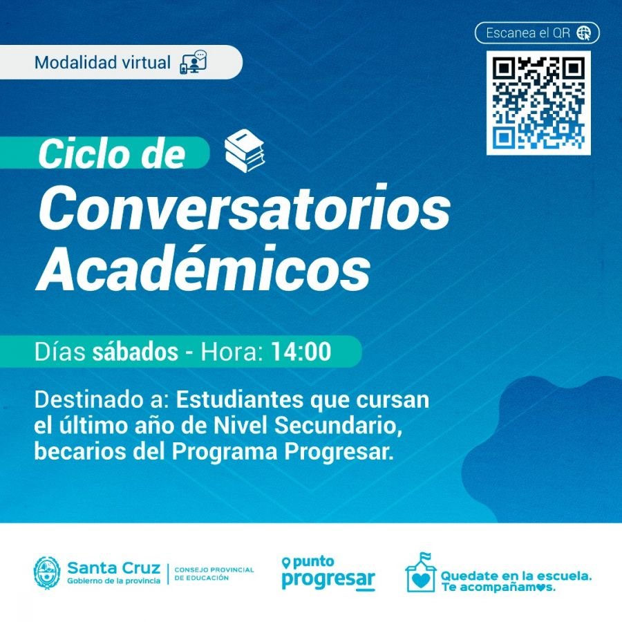 Se llevará adelante un nuevo Ciclo de Conversatorios Académicos en el Punto Progresar sede Río Gallegos
