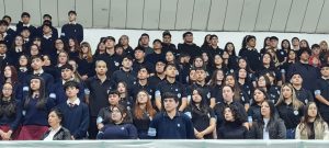 Estudiantes secundarios reafirmaron la Promesa a la Bandera en Caleta Olivia