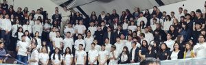 Estudiantes secundarios reafirmaron la Promesa a la Bandera en Caleta Olivia