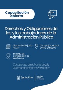 Iniciará la capacitación sobre derechos y obligaciones de los agentes de la Administración Pública