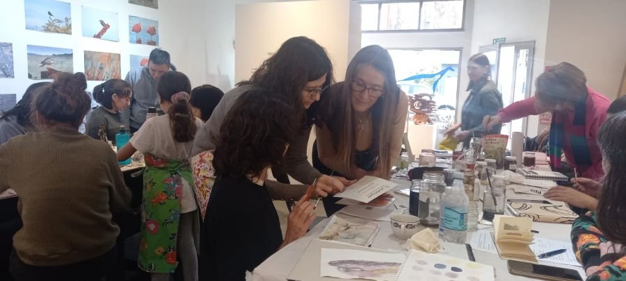 Se llevó adelante un taller de tintes naturales en El Calafate