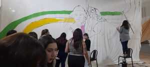 Estudiantes del IPES de Caleta Olivia llevan adelante el Proyecto “Pintarte en comunidad”