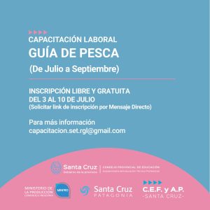 Concretarán nuevo Curso de Formación Profesional para Guías de Pesca Deportiva en Santa Cruz