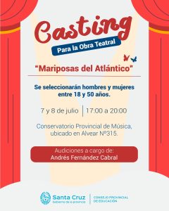 Convocan a un casting para la obra teatral “Mariposas del Atlántico”