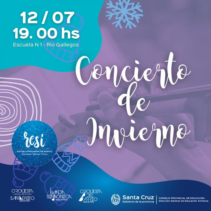 Continúan los “Conciertos de Invierno” de la Escuela Provincial de Música Re Si