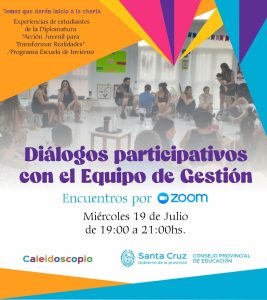 Invitan a un nuevo encuentro virtual de “Diálogos Participativos con el equipo de gestión”