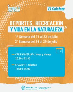 Educación invita a participar de propuestas de la Escuela de Invierno