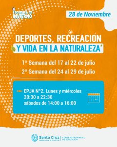 Educación invita a participar de propuestas de la Escuela de Invierno