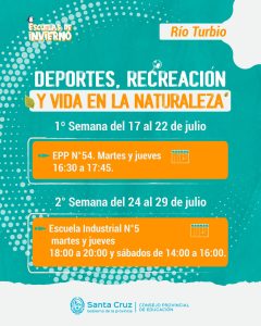 Educación invita a participar de propuestas de la Escuela de Invierno