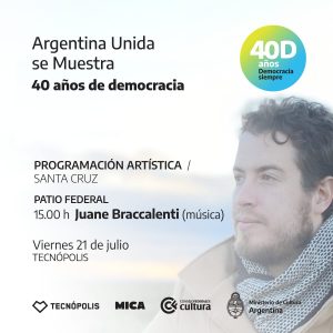 Santa Cruz será parte de “Argentina Unida se Muestra, 40 años de Democracia en Tecnópolis”