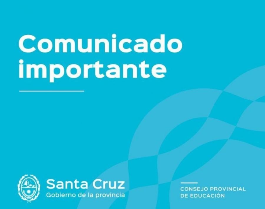 Comunicado: Suspensión de actividades en Establecimientos Educativos de Caleta Olivia