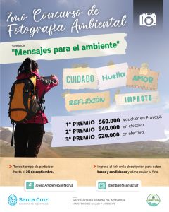 7° Concurso fotográfico Ambiental: Tiene como lema “Mensaje para el Ambiente”