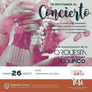 La Escuela Provincial de Música Re Si invita a los ciclos de encuentros musicales