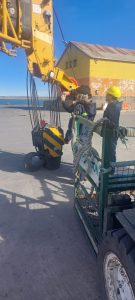 Puerto Deseado: capacitaron a personal portuario en el uso de nueva grúa