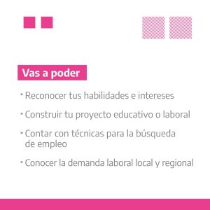 Se encuentra abierta la inscripción al Curso de Orientación Vocacional y Laboral