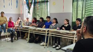 Educación se reunió con estudiantes y auxiliares docentes en Caleta Olivia