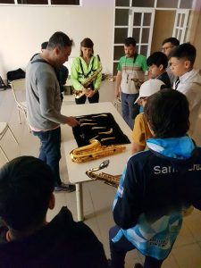 El saxofonista Emiliano Barri estuvo presente en la localidad de El Calafate