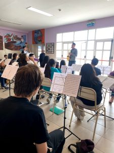 El saxofonista Emiliano Barri estuvo presente en la localidad de El Calafate