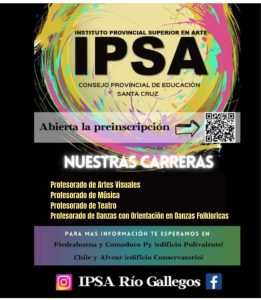 El Instituto Superior en Arte abrió las inscripciones a las ofertas académicas de Río Gallegos