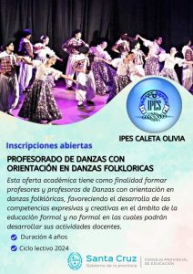 Se encuentra abierta la inscripción para el Instituto de Educación Superior Caleta Olivia