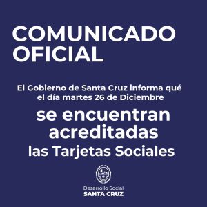 Comunicado de pago de Tarjetas Sociales