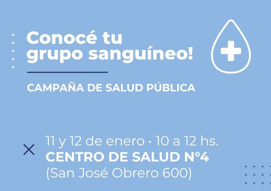 Salud convoca a la comunidad a la campaña de "conoce tu grupo sanguíneo"