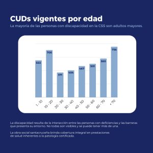 Discapacidad: la más común es la motriz y la mayoría de los CUD son de personas de más de 70 años