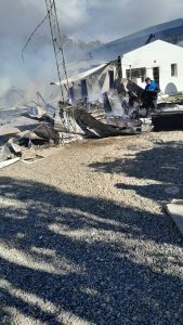 Se incendió la parte vieja de la Escuela Rural Las Vegas