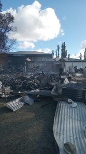Se incendió la parte vieja de la Escuela Rural Las Vegas