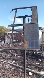 Se incendió la parte vieja de la Escuela Rural Las Vegas