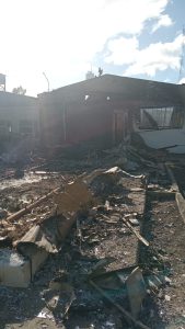 Se incendió la parte vieja de la Escuela Rural Las Vegas