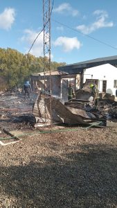 Se incendió la parte vieja de la Escuela Rural Las Vegas