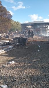 Se incendió la parte vieja de la Escuela Rural Las Vegas