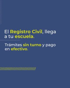 El operativo “Registro Civil Móvil” llegará a las escuelas de Río Gallegos