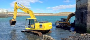 Caleta Paula: Se completó la obra en el sector acceso del puerto en zona de cofferdam