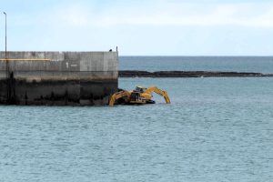 Caleta Paula: Se completó la obra en el sector acceso del puerto en zona de cofferdam