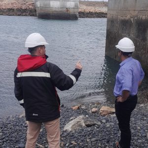 Caleta Paula: Se completó la obra en el sector acceso del puerto en zona de cofferdam