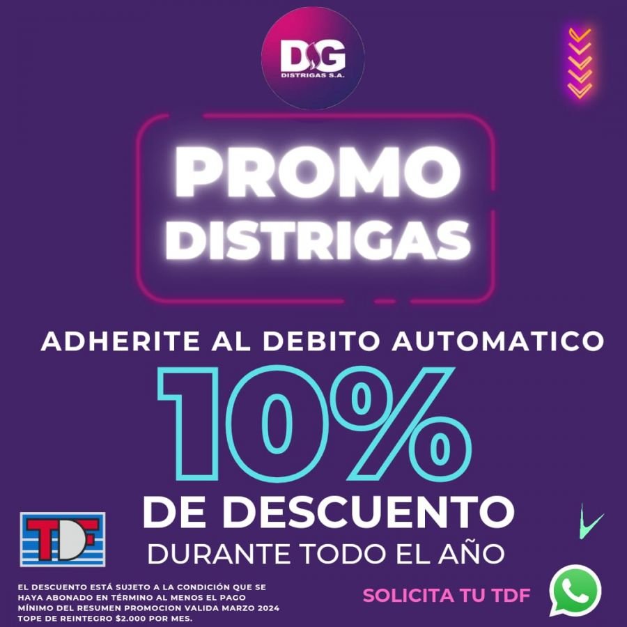 Con descuento: se lanzó la “Promo Distrigas”