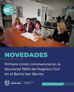 Río Gallegos: Celebraron la primera Unión Convivencial en el Registro Civil del Barrio San Benito