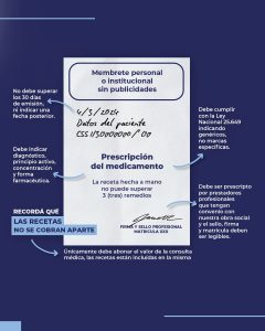 La Caja de Servicios Sociales informa los requisitos que debe cumplir una receta