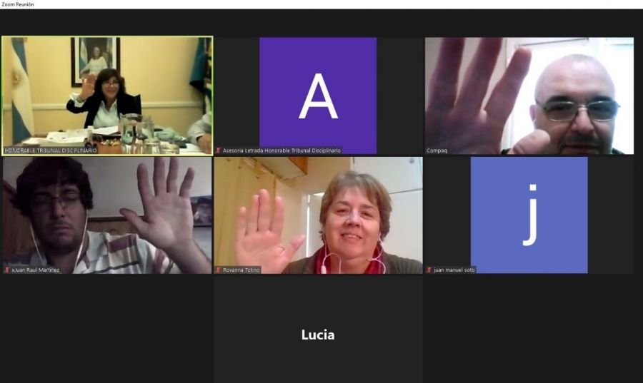 Se concretó la primera sesión virtual del Honorable Tribunal Disciplinario