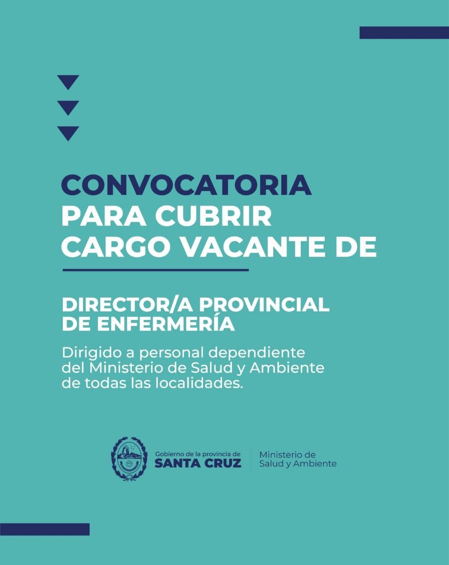 Salud abre convocatoria interna para ocupar cargo de Director Provincial de Enfermería