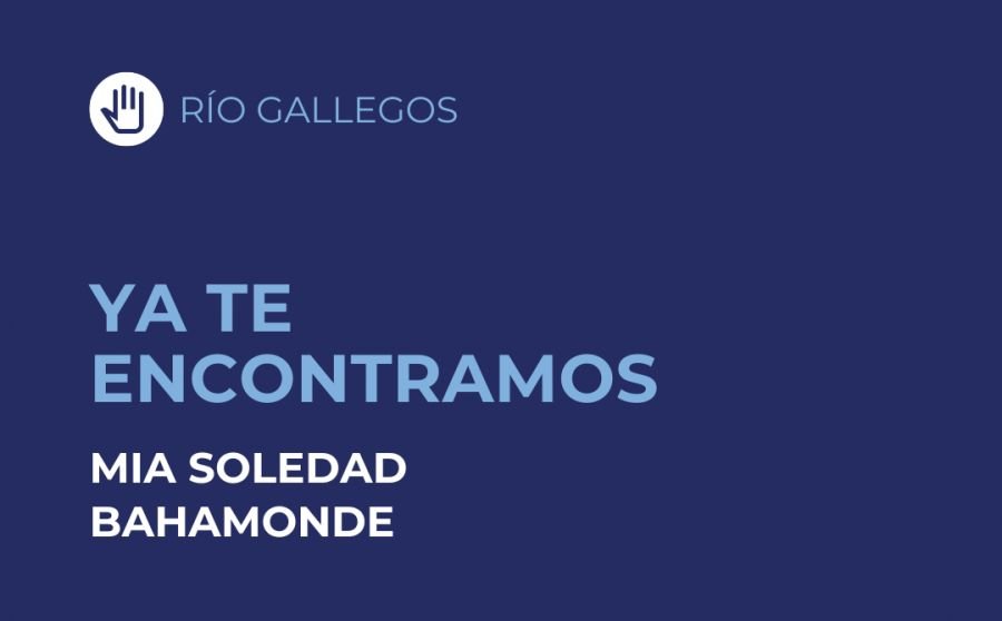 Se informó que apareció Mia Soledad Bahamonde